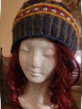 New Fair Trade Moreno Fair Isle Wool Snow Hat Multi Nepal